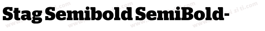Stag Semibold SemiBold字体转换
